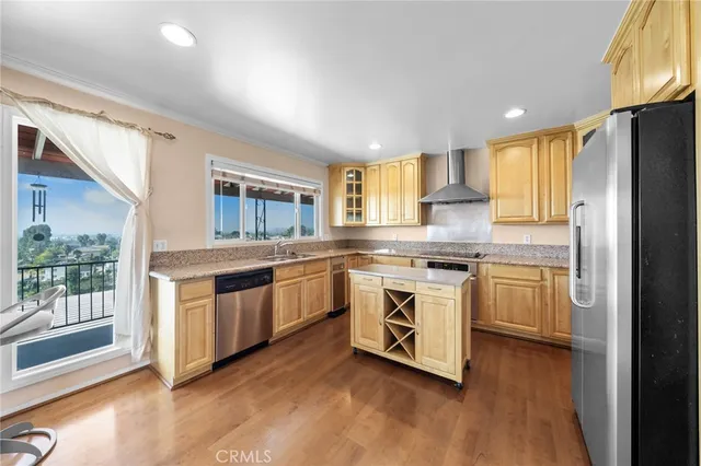 a view of balcony with furniture