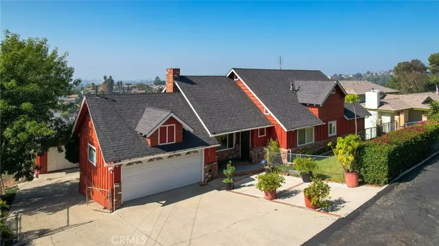 an aerial view of multiple house