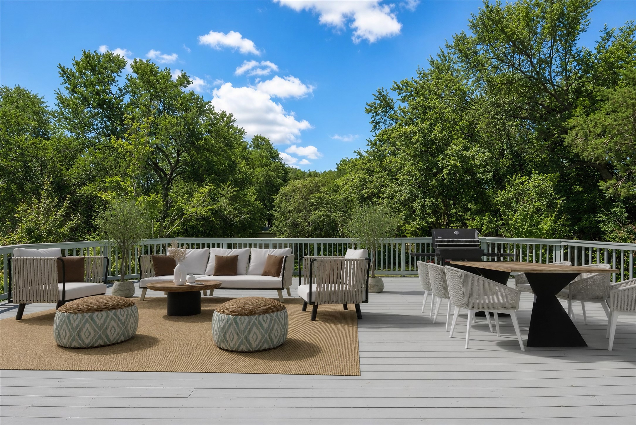 3902 Denim Trail Austin, TX 78739 - Photo 24 of 40 Virtually Staged large back deck with greenbelt views