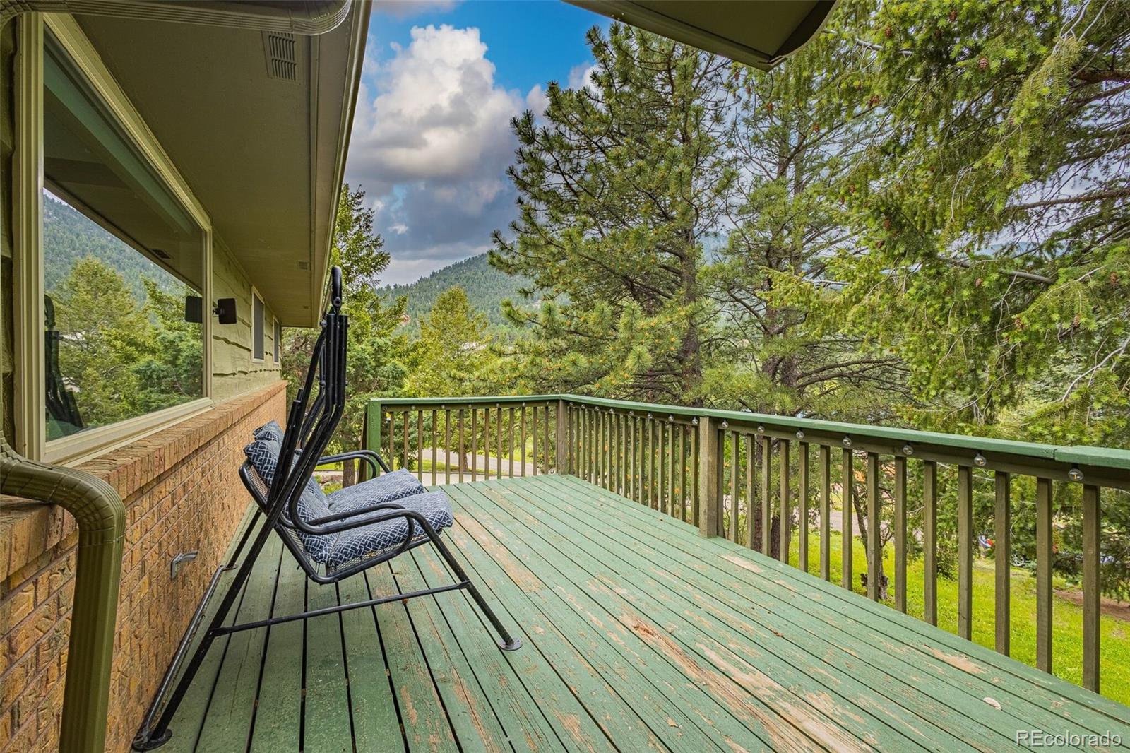 98 Button Rock Road Lyons, CO 80540 - Photo 23 of 40 a view of balcony with wooden floor and lake view