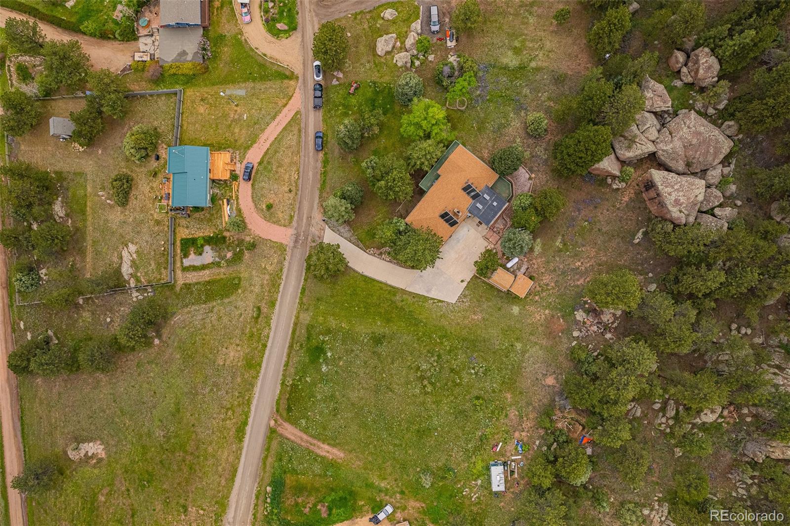 98 Button Rock Road Lyons, CO 80540 - Photo 37 of 40 an aerial view of residential house with outdoor space