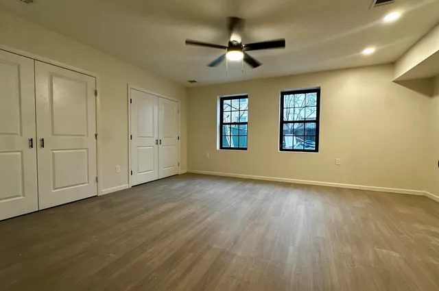 an empty room with a window