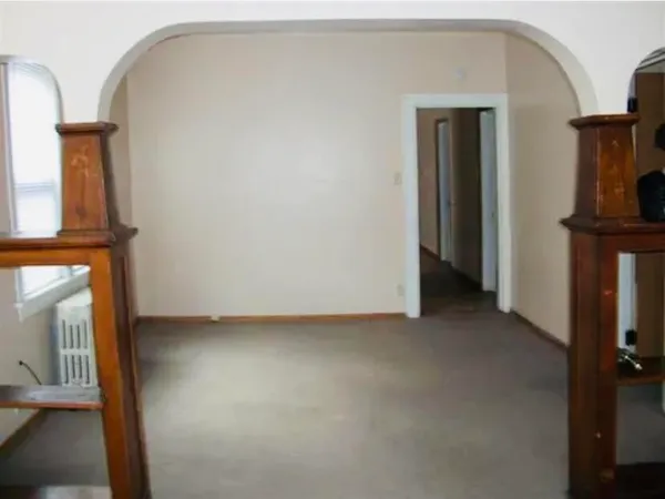 a view of a hallway with entryway