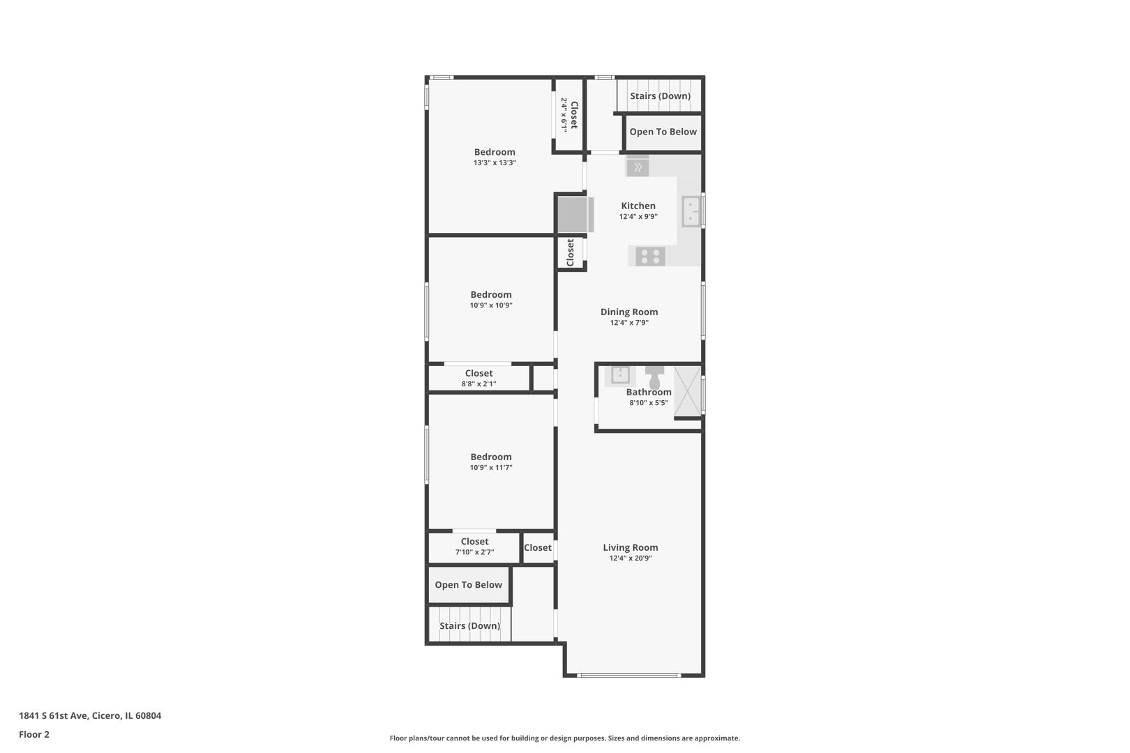 1841 South 61st Court Cicero, IL 60804 - Photo 45 of 46 a picture of a floor plan