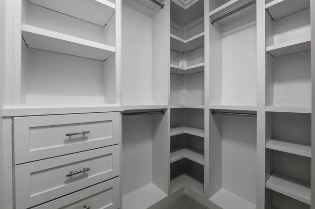 a close view of closet