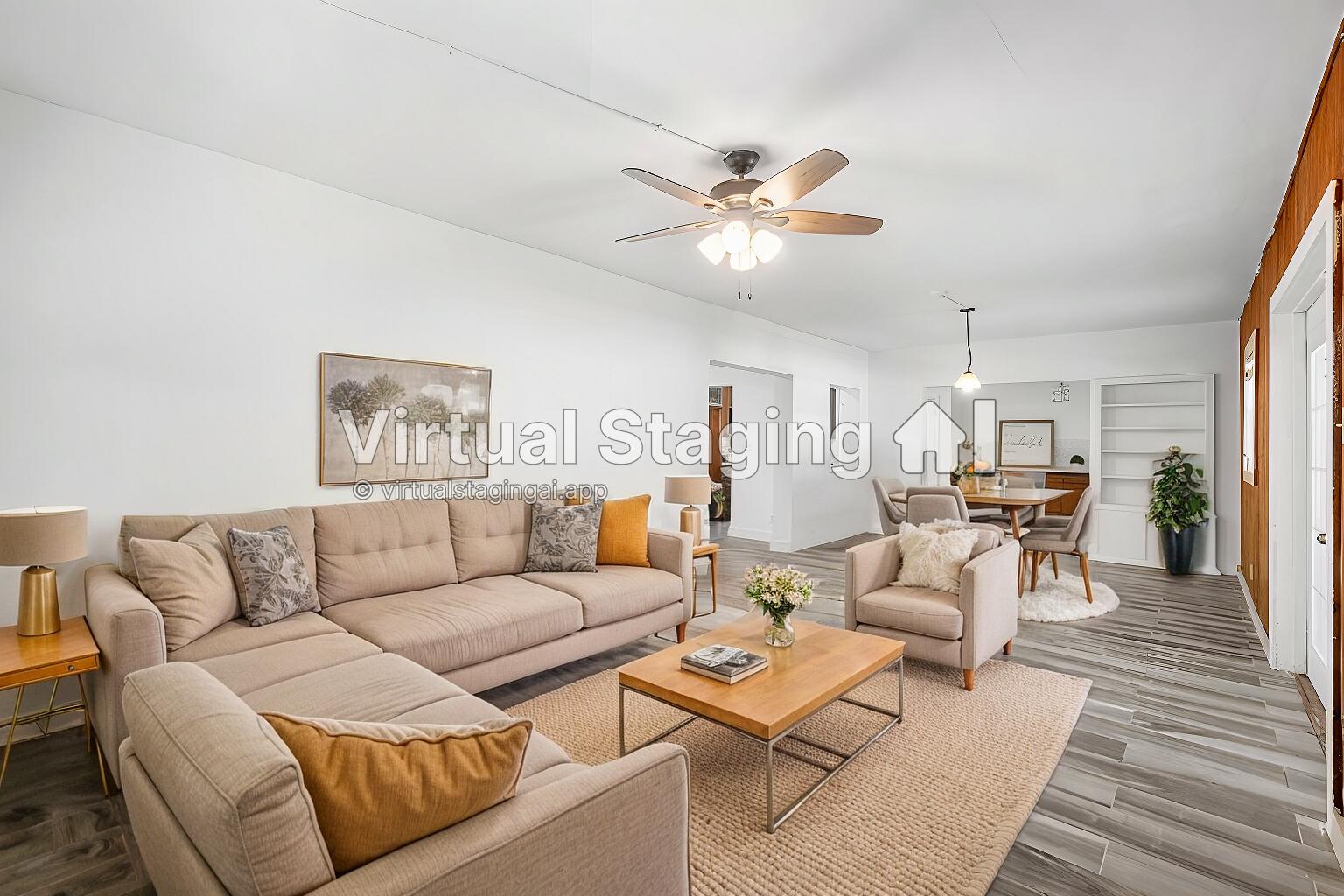 1641 Northwest 9th Street Boca Raton, FL 33486 - Photo 13 of 29 a living room with furniture wooden floor and ceiling fan