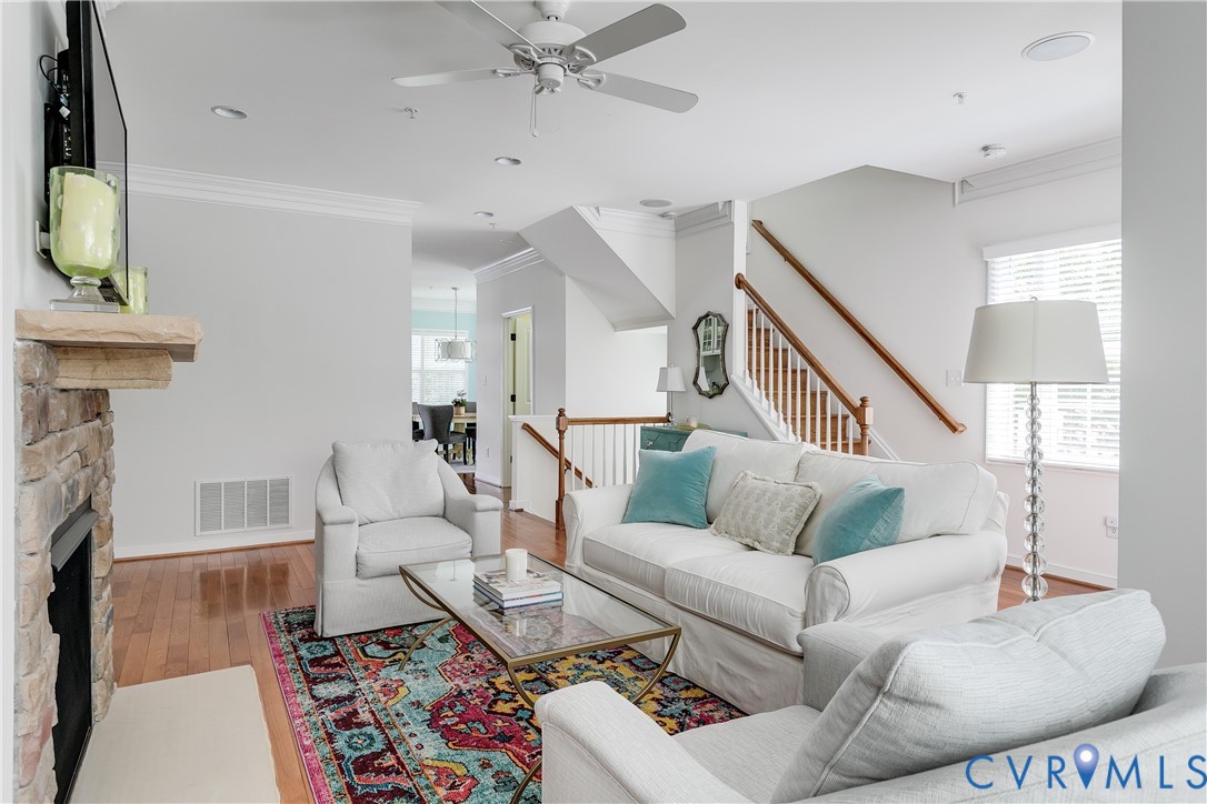 3900 Redbud Road Glen Allen, VA 23060 - Photo 10 of 37 a living room with furniture and a fireplace