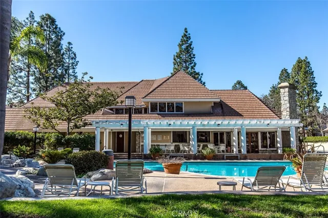 a view of a backyard with a garden