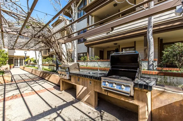a view of a building with a porch