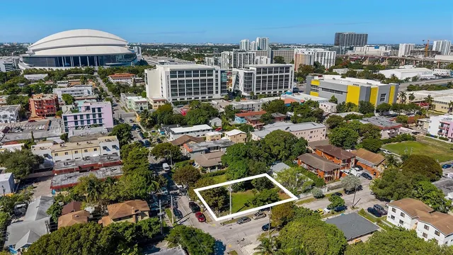 an aerial view of multiple house