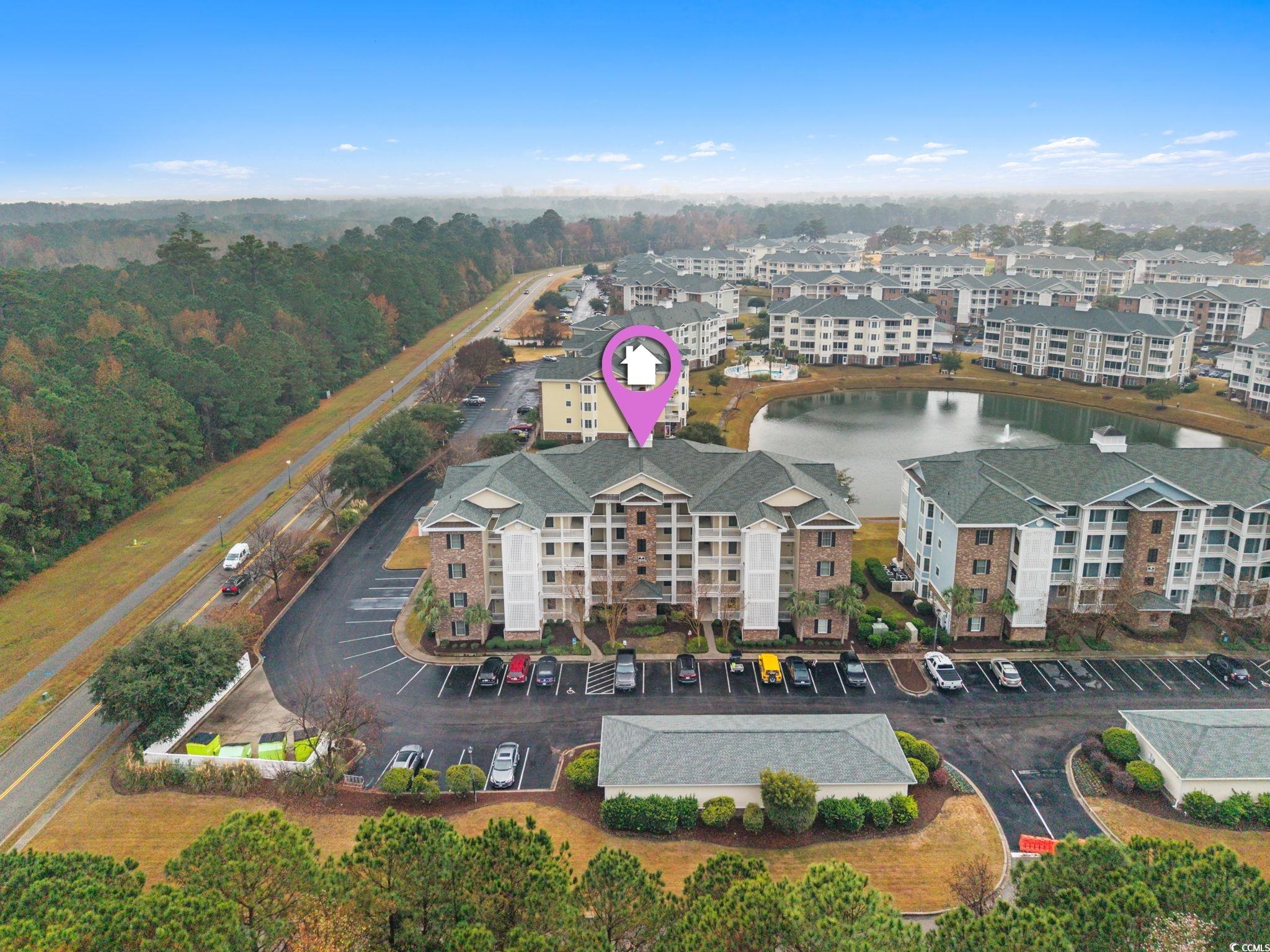 4843 Luster Leaf Circle, Unit 204 Myrtle Beach, SC 29577 - Photo 30 of 36 Bird's eye view of a nearby body of water and apartment complex / building