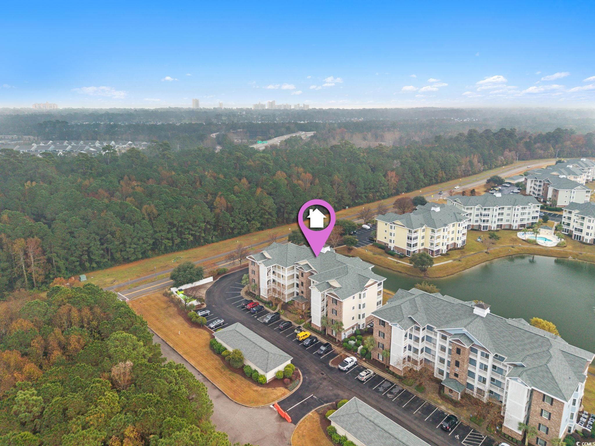 4843 Luster Leaf Circle, Unit 204 Myrtle Beach, SC 29577 - Photo 31 of 36 Bird's eye view of apartment complex / building and a nearby body of water