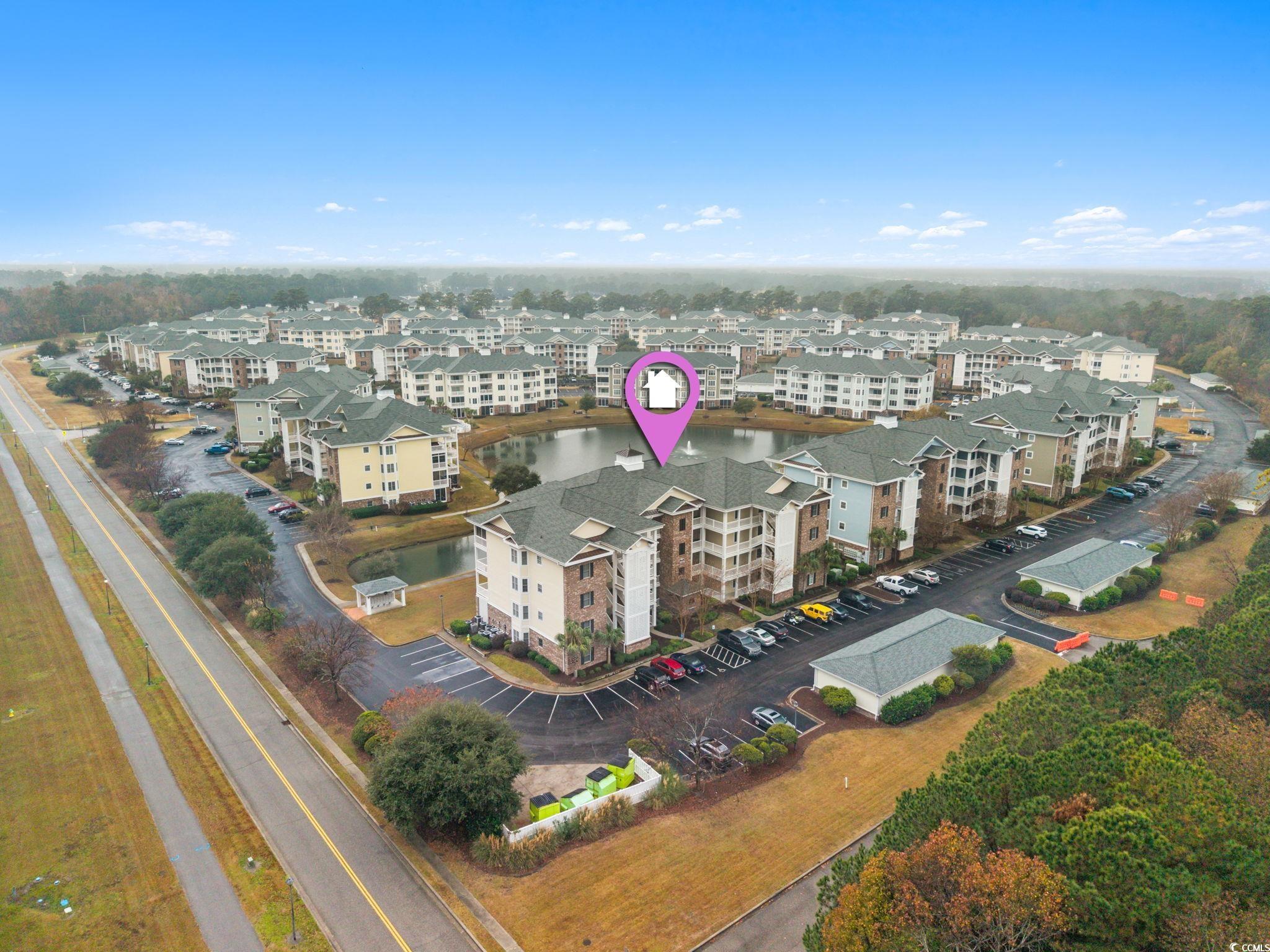 4843 Luster Leaf Circle, Unit 204 Myrtle Beach, SC 29577 - Photo 32 of 36 Bird's eye view of a nearby body of water and apartment complex / building