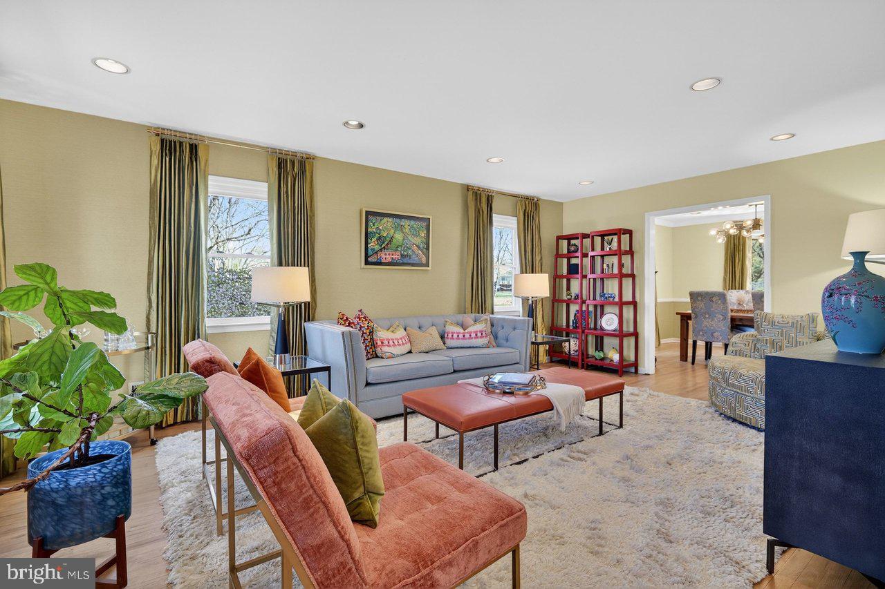 101 Mill Pond Road Belle Mead, NJ 08502 - Photo 4 of 29 Living Room with 4 Windows & HW Floors