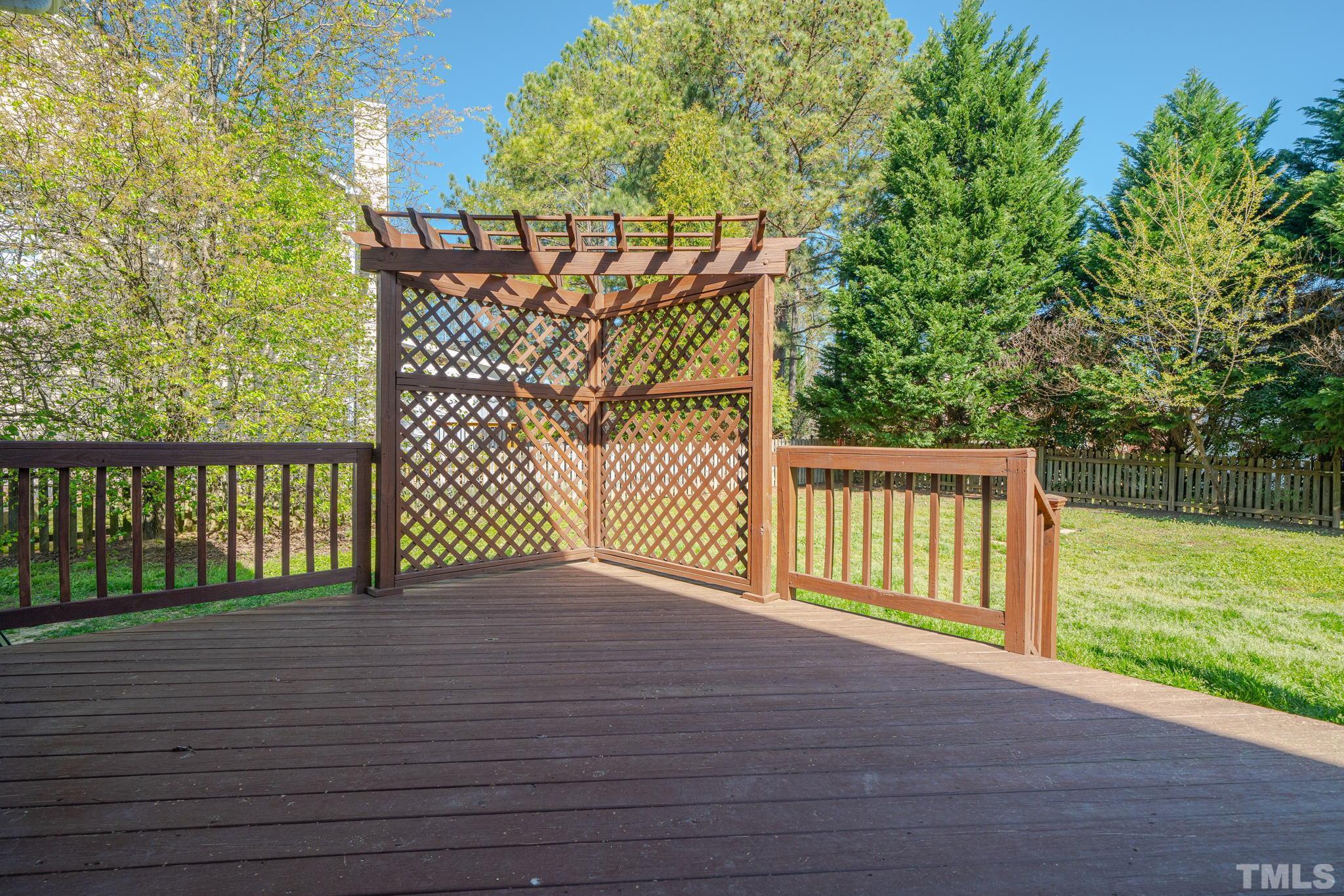 114 Calebra Way Cary, NC 27519 - Photo 39 of 50 a view of a wooden deck