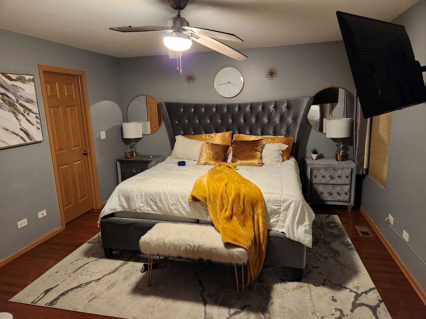 6509 Roth Drive Joliet, IL 60431 - Photo 7 of 10 a bed room with a bed window and a chair