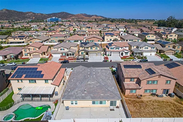 an aerial view of a city