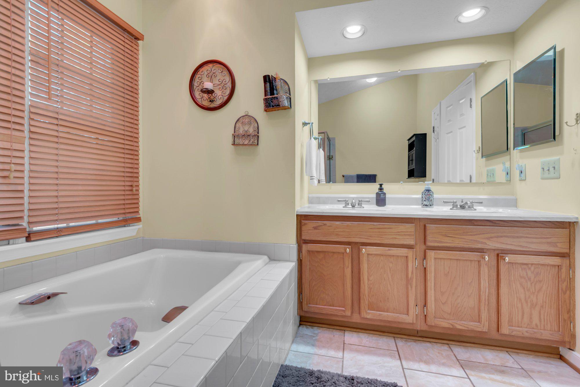 604 Academy Avenue Owings Mills, MD 21117 - Photo 22 of 51 a bathroom with a tub sink and a mirror