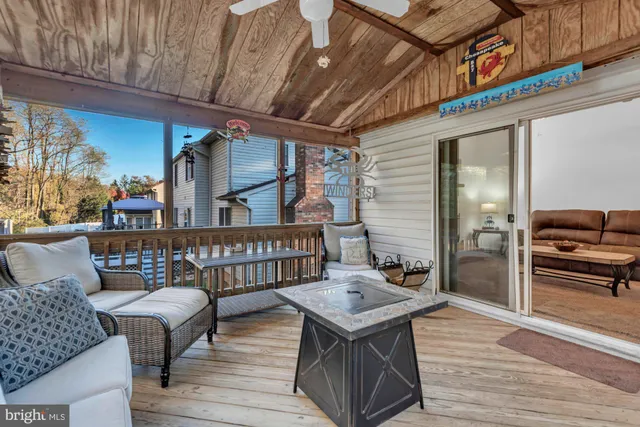 a view of a chairs in a patio