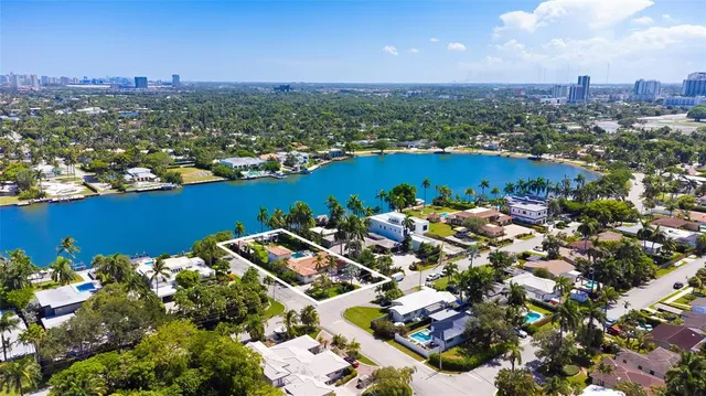 an aerial view of a city