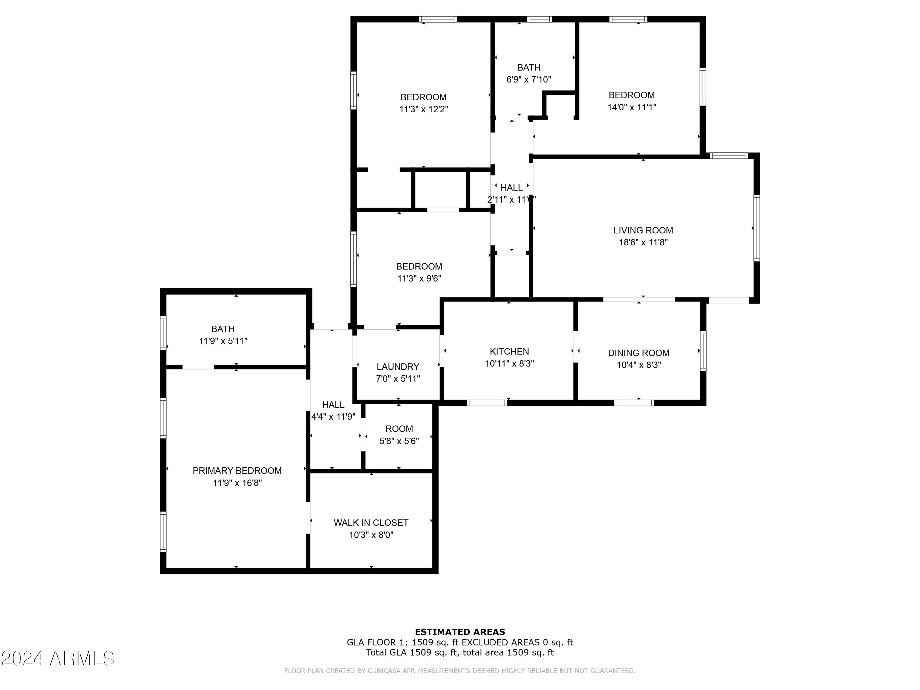 1635 West Roma Avenue Phoenix, AZ 85015 - Photo 13 of 13 Split Floor Plan