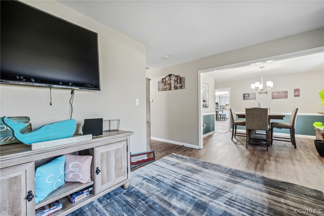 366 Brout Drive Hampton, VA 23666 - Photo 16 of 32 a living room with furniture and a flat screen tv