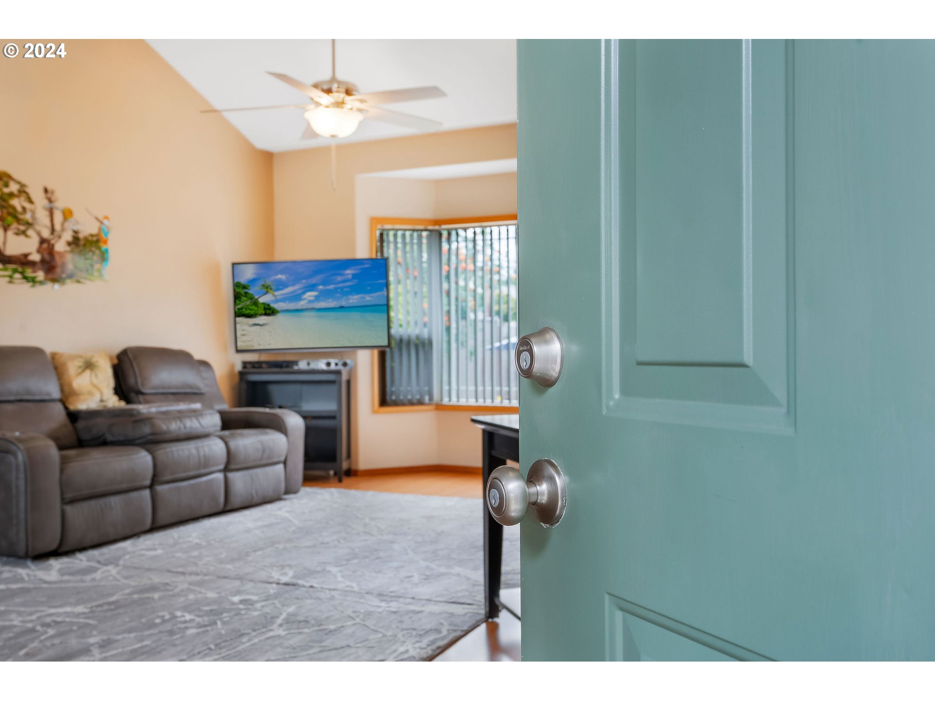 103 Park Street Gaston, OR 97119 - Photo 6 of 47 a living room with furniture and a fireplace