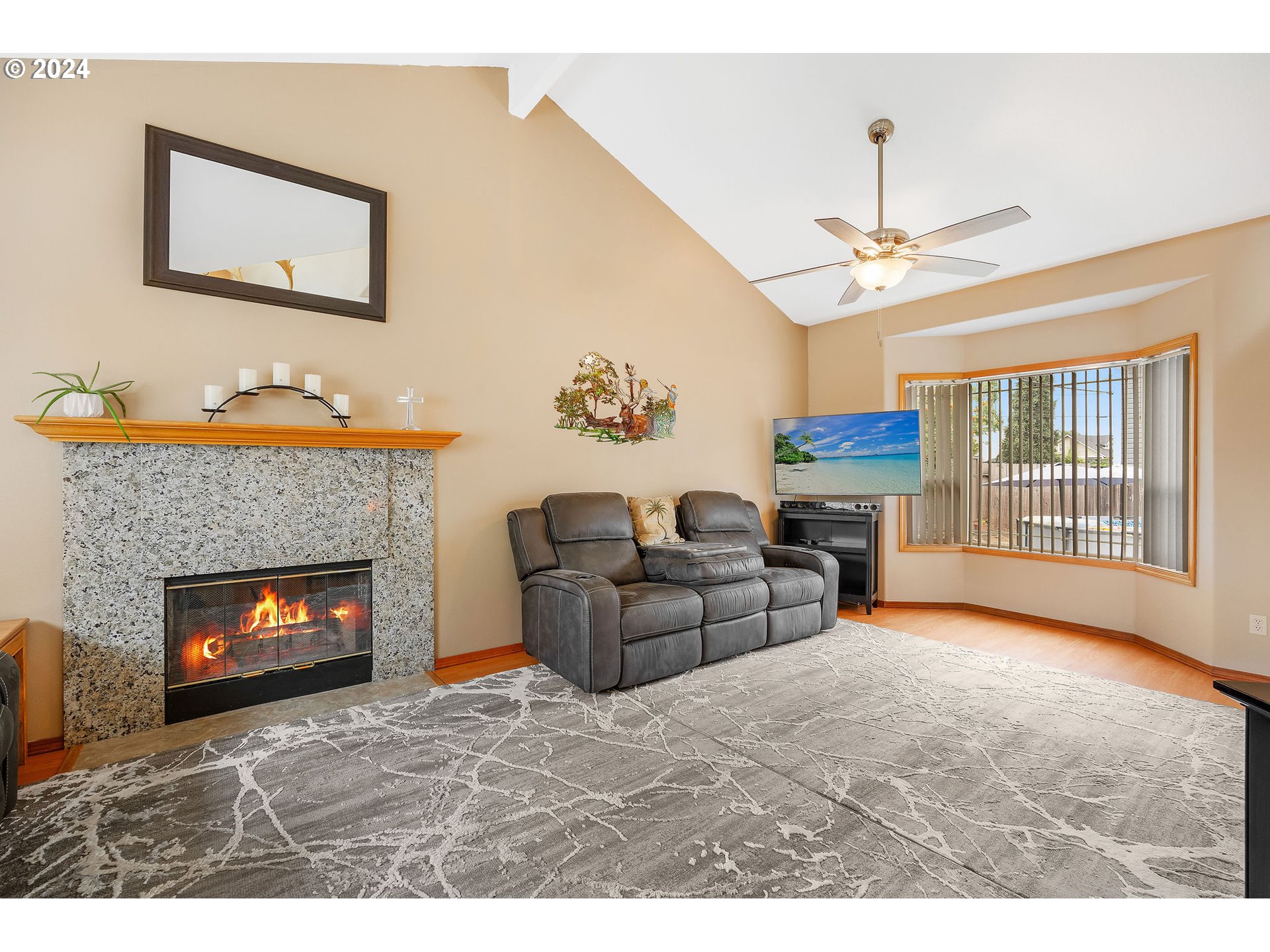 103 Park Street Gaston, OR 97119 - Photo 7 of 47 a living room with furniture and a fireplace