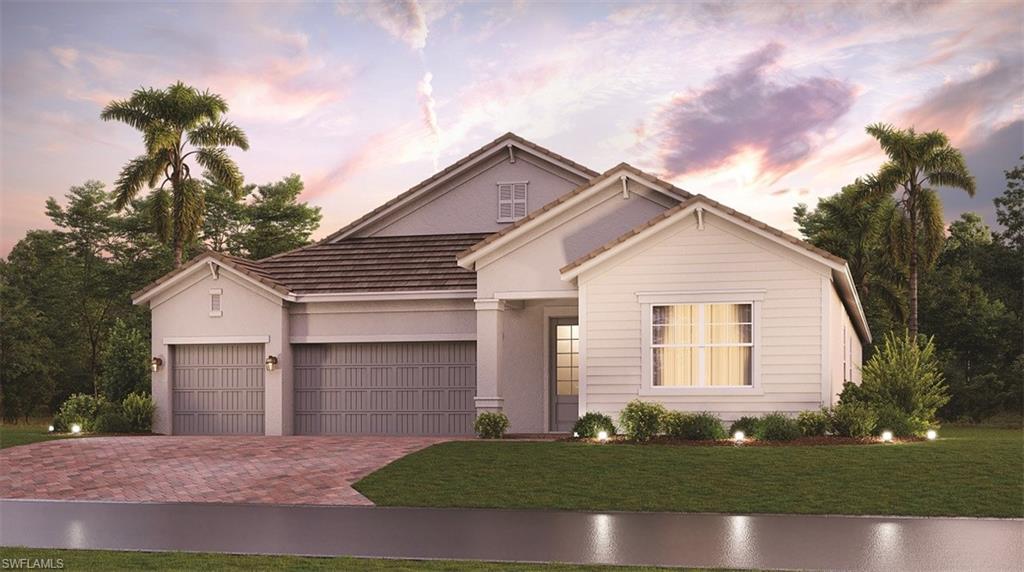 a view of a house with a yard