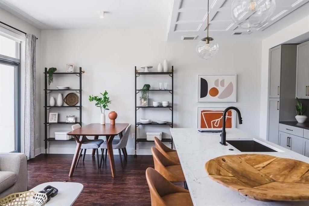 3651 Lenox Road Northeast, Unit B 05 Atlanta, GA 30305 - Photo 10 of 28 a dining room with furniture and wooden floor