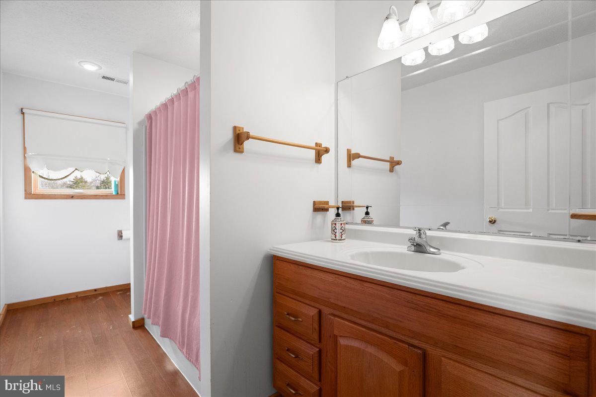 325 Coyote Run Mathias, WV 26812 - Photo 23 of 40 a bathroom with a sink double vanity and a mirror