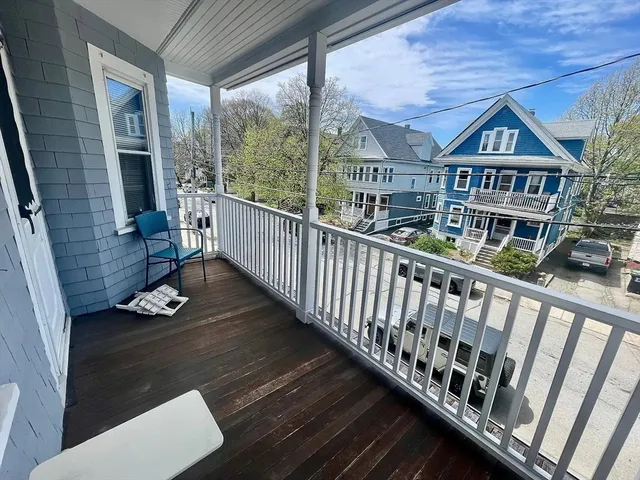 a view of balcony with deck
