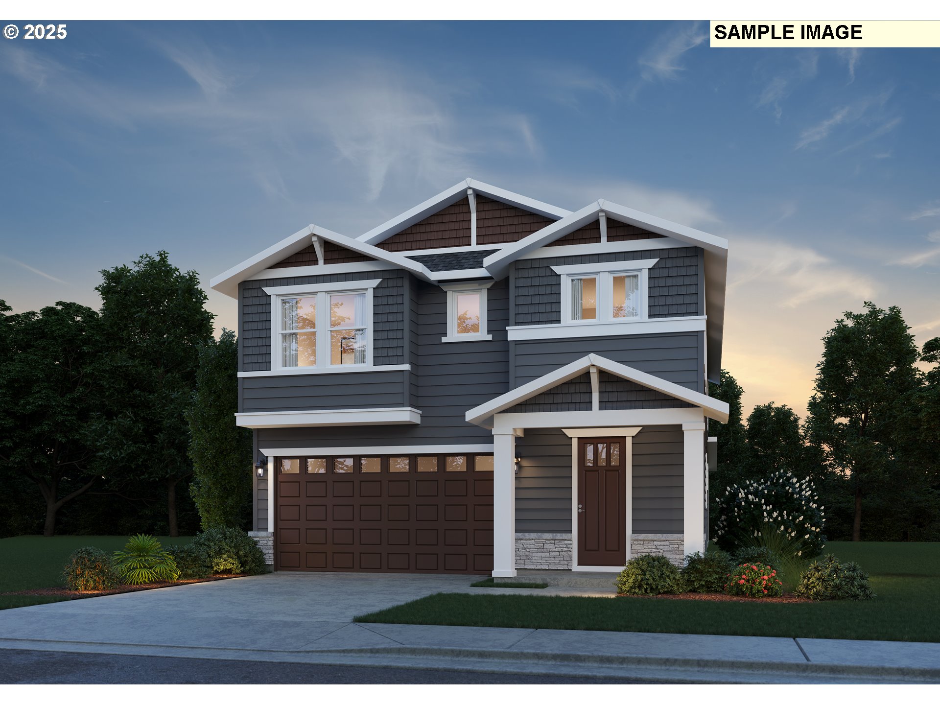 a front view of a house with yard