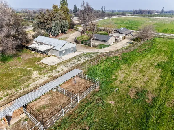 a view of a swimming pool with an outdoor space