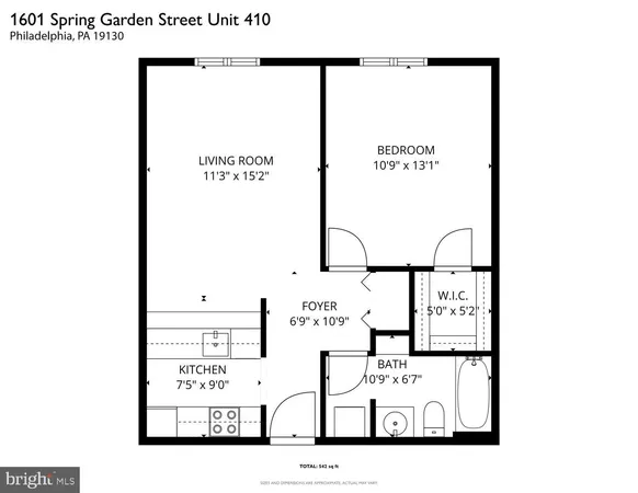 $145,000 | 1601 Spring Garden Street, Unit 410, Philadelphia, PA 19130