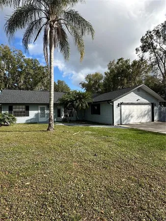 a house view with a garden space