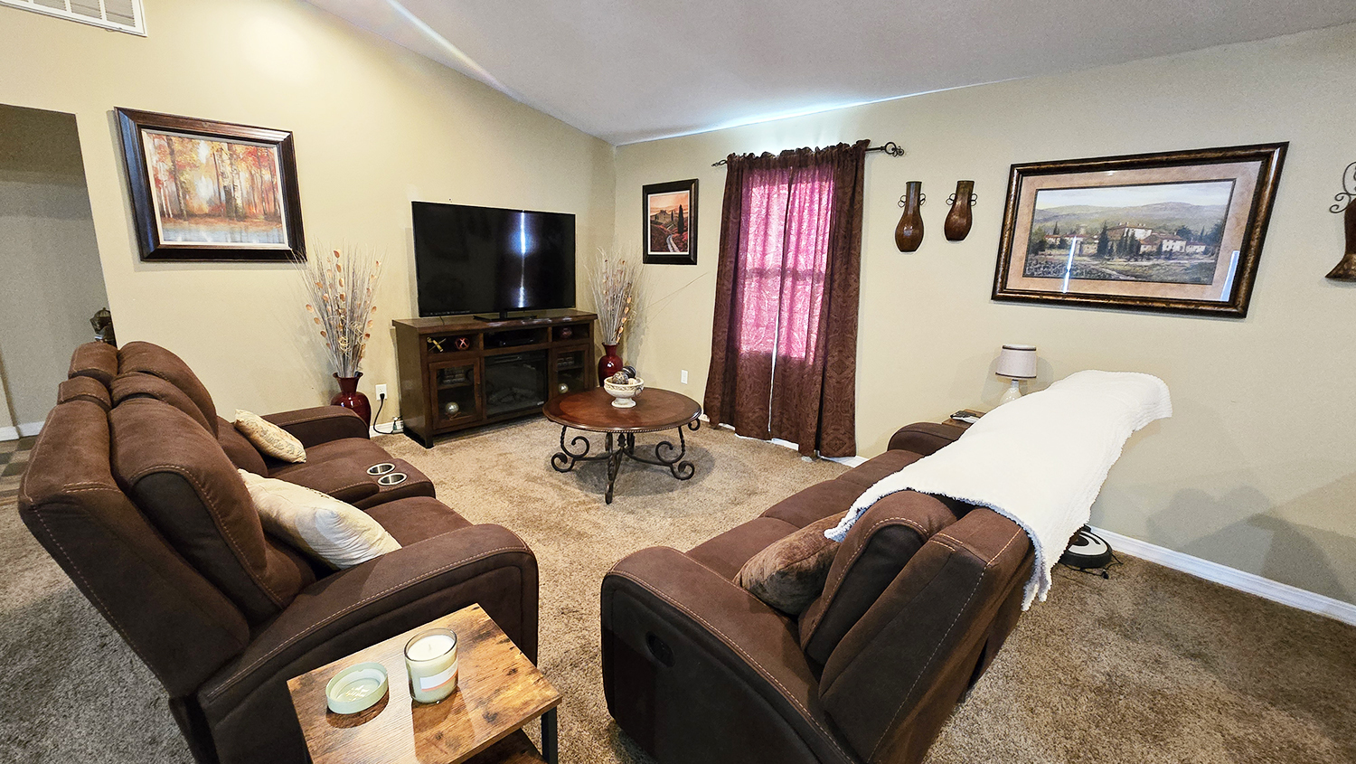 614 East Superior Street Irvington, IL 62848 - Photo 8 of 41 a living room with furniture a flat screen tv and a lamp
