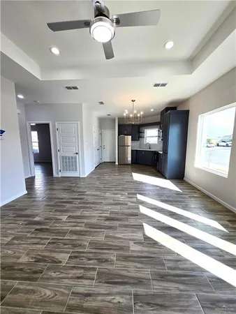 a view of a livingroom with a staircase
