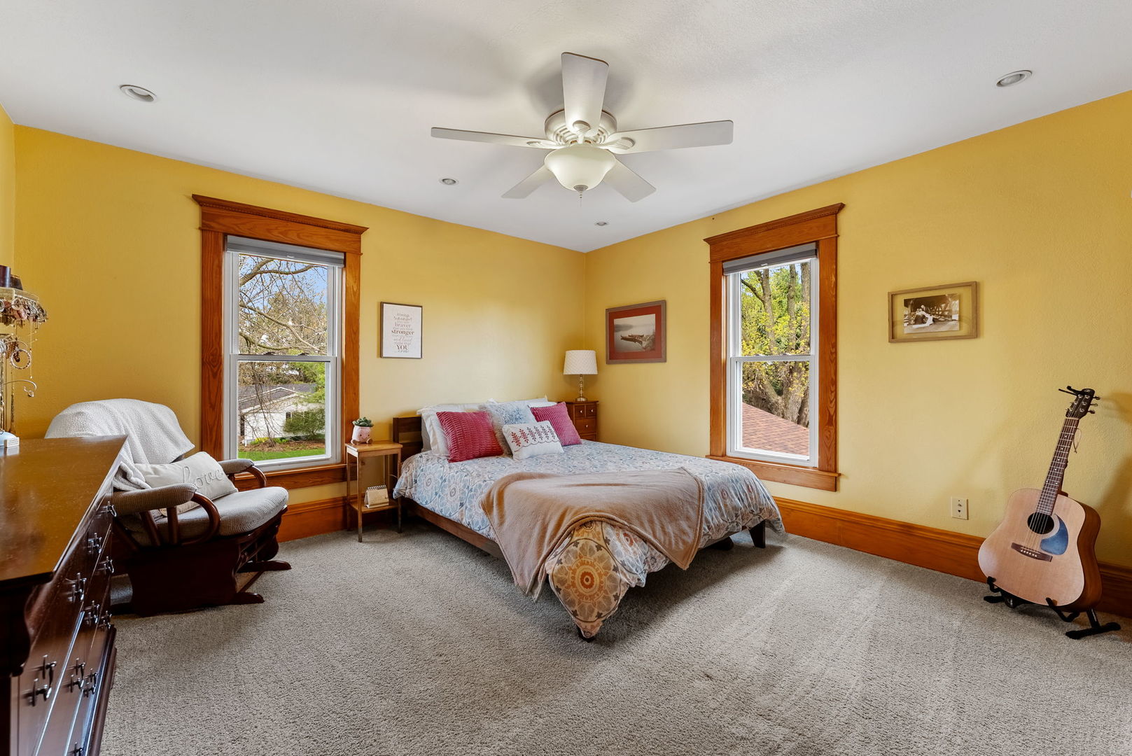 1009 Northwest 3rd Street Aledo, IL 61231 - Photo 17 of 27 a spacious bedroom with a bed and a window