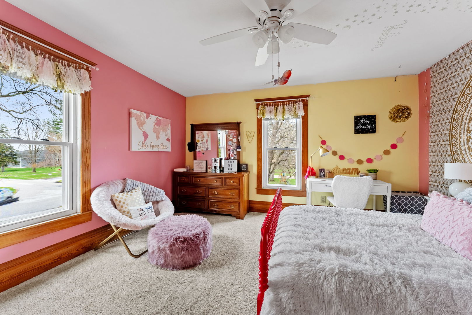 1009 Northwest 3rd Street Aledo, IL 61231 - Photo 18 of 27 a bedroom with a bed and wooden floor