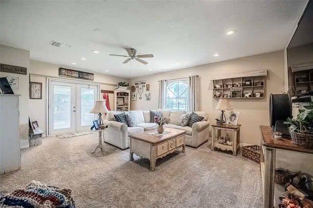 a view of a house with a patio