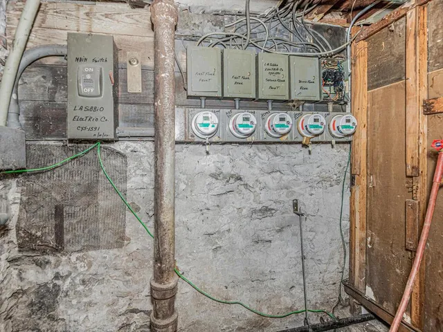 a view of a hallway with shower
