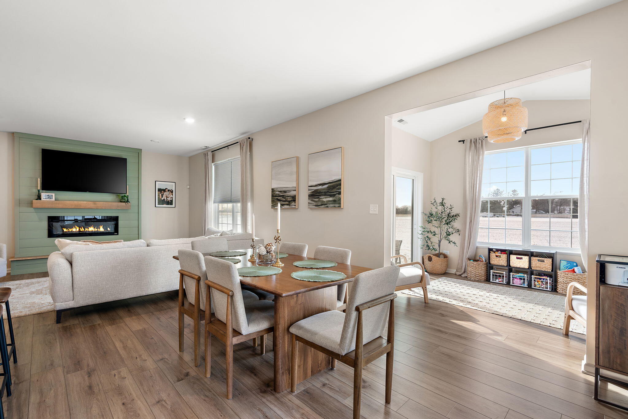 11664 Thomas Street Winfield, IN 46307 - Photo 13 of 30 a living room with furniture and a flat screen tv