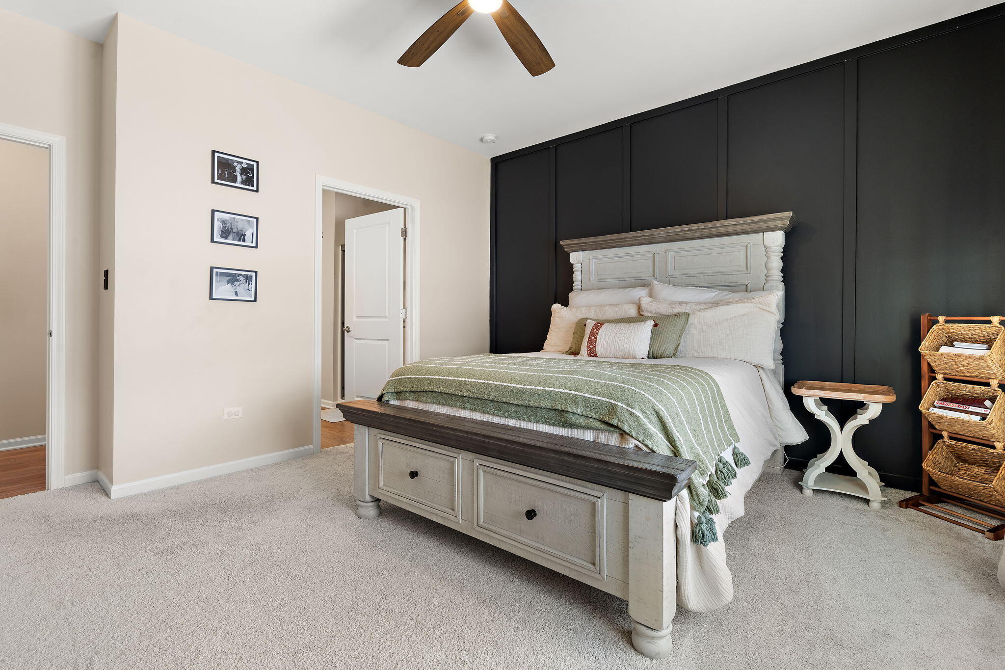 11664 Thomas Street Winfield, IN 46307 - Photo 17 of 30 a bedroom with a bed and a cabinets