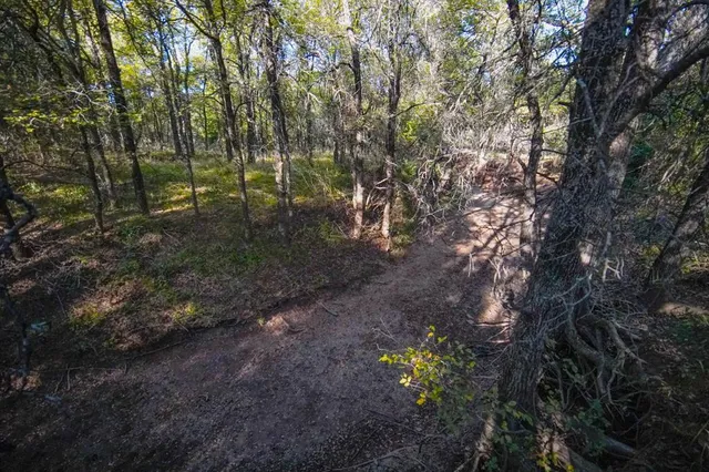 a view of lake with green space