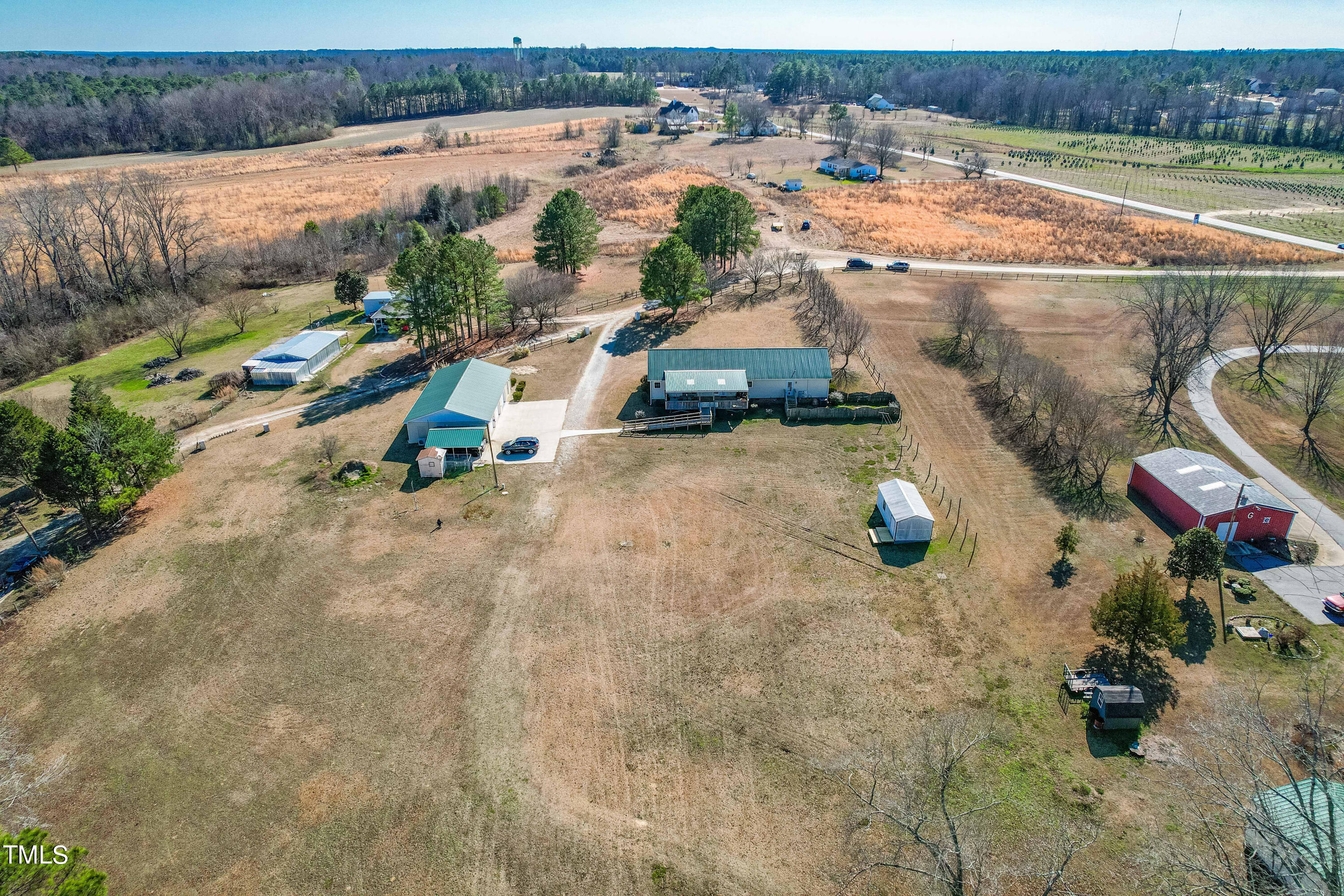 109 Double D Farm Road Angier, NC 27501 - Photo 36 of 42 an aerial view of a house with a yard