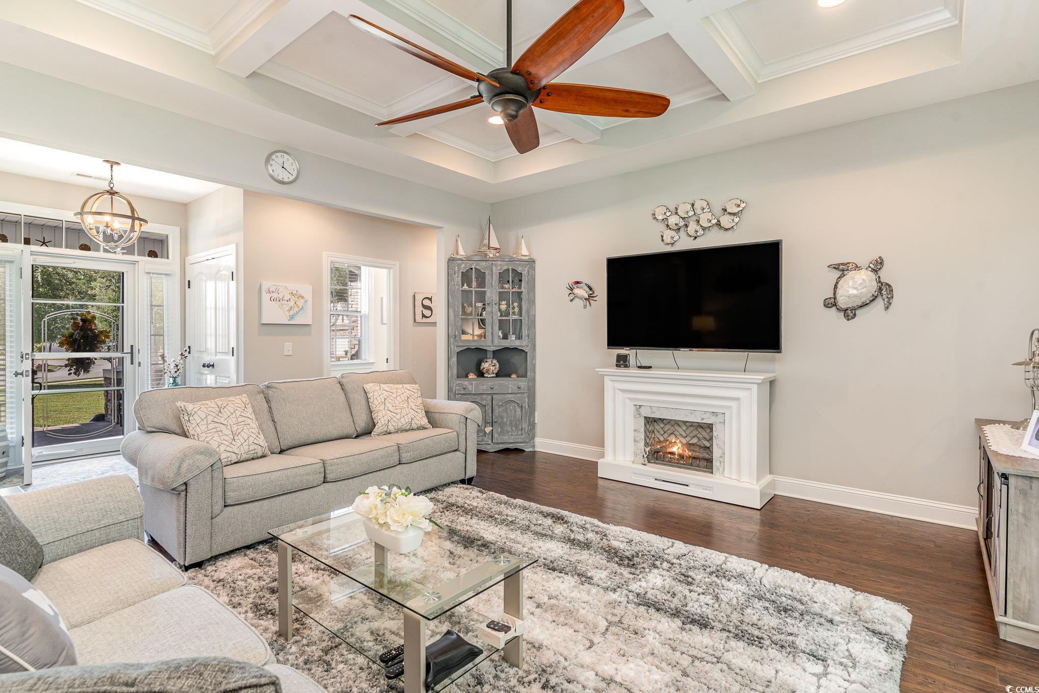 4204 Ridgewood Drive Conway, SC 29526 - Photo 13 of 38 Living room with a fireplace, plenty of natural li