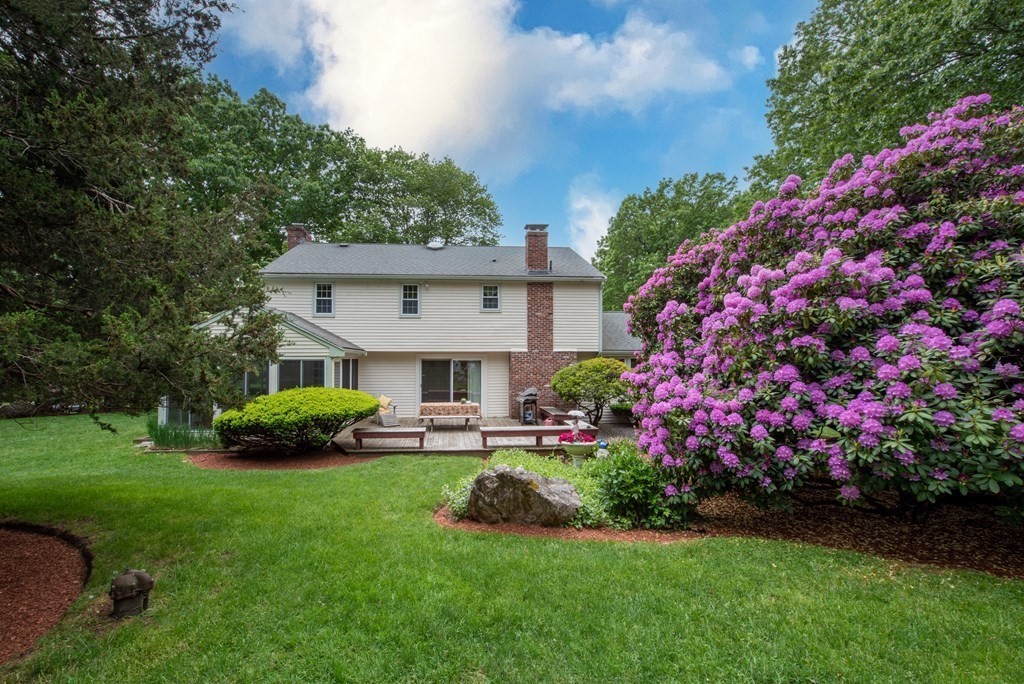 6 Trask Road Boxford, MA 01921 - Photo 28 of 36 a view of a house with a garden and plants