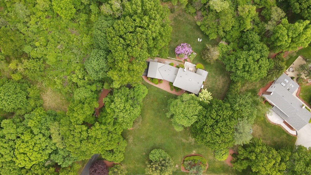 6 Trask Road Boxford, MA 01921 - Photo 34 of 36 an aerial view of a house with swimming pool and garden