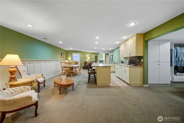 a view of a chairs in a room